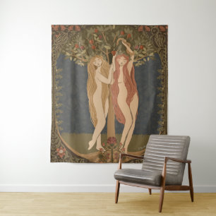 Eve and Lilith Tapestry Wandteppich