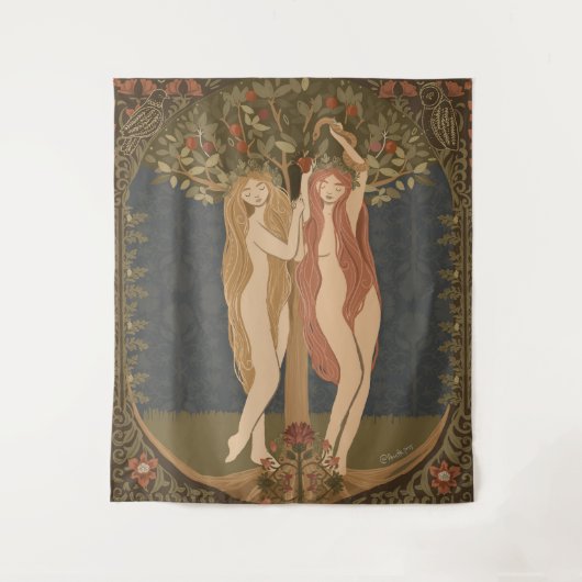 Eve and Lilith Tapestry Wandteppich (Vorderseite)