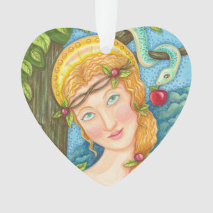 Eve and Serpent HERZ CHRISTMAS ORNANATION Ornament
