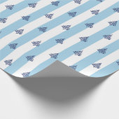 Eve and Sofie Blue Christmas Wrapper Geschenkpapier (Ecke)