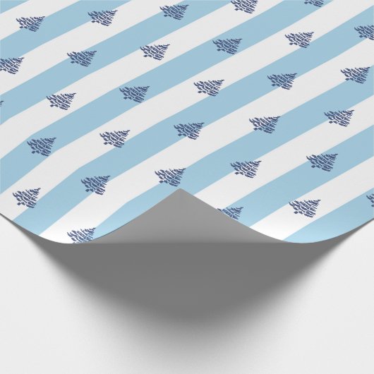 Eve and Sofie Blue Christmas Wrapper Geschenkpapier (Ecke)