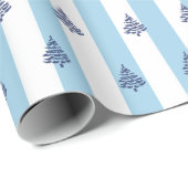 Eve and Sofie Blue Christmas Wrapper Geschenkpapier (Rolleneckpunkt)