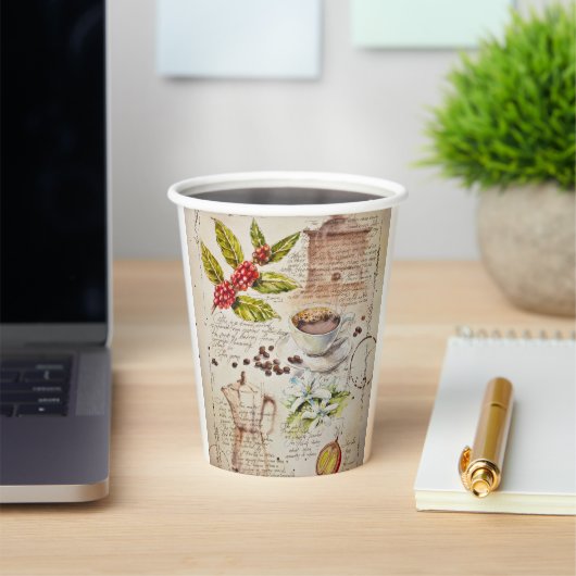 EVE bemalt Kaffee botanische Illustration Pappbecher (InSitu)
