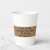 EVE bemalt Kaffee botanische Illustration Pappbecher (Rückseite)
