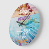 EVE bemalt Tropical Island Whale Wall Uhr (Winkel)