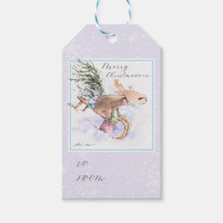 EVE bemalt Weihnachtsbaum Rentier und sonnig Geschenkanhänger