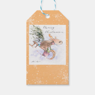EVE bemalt Weihnachtsbaum Rentier und sonnig Geschenkanhänger