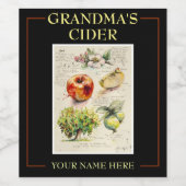 EVE Gemälde Illustration von Apfelwein L Weinetikett (Einzelnes Label)