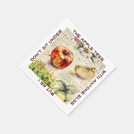 EVE Gemälde Illustration von Apple Serviette (Ecke)