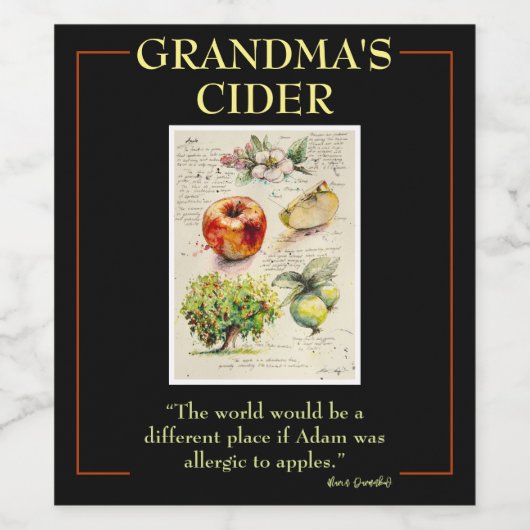 EVE Gemälde Illustration von Apple Weinetikett (Einzelnes Label)