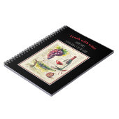 EVE Gemalte Illustration von Rotem Wein und Zitat Notizblock (Linke Seite)