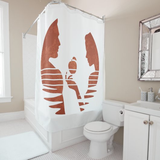 Eve Hand an Adam, Grunge Version 3/3 Duschvorhang (Beispiel)