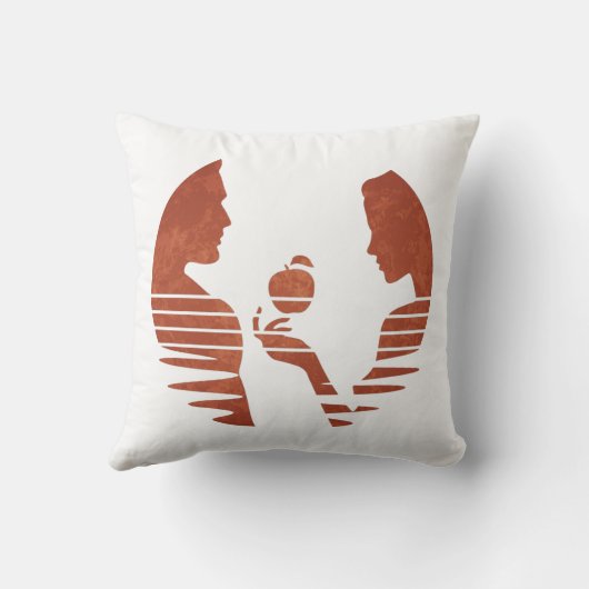 Eve Hand an Adam, Grunge Version 3/3 Kissen (Rückseite)