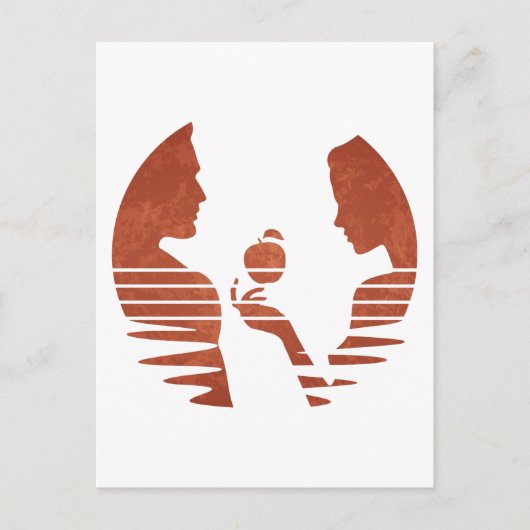 Eve Hand an Adam, Grunge Version 3/3 Postkarte (Vorderseite)