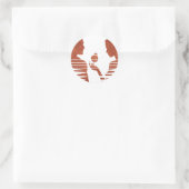 Eve Hand an Adam, Grunge Version 3/3 Runder Aufkleber (Tasche)