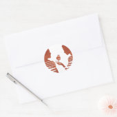 Eve Hand an Adam, Grunge Version 3/3 Runder Aufkleber (Umschlag)