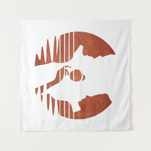 Eve Hand an Adam, Grunge Version 3/3 Wandteppich (Vorderseite (Horizontal))