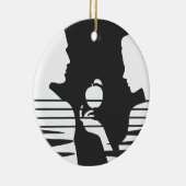 Eve Hand an Adam, Weiße Version 2/3 Keramik Ornament (Rechts)