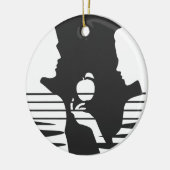 Eve Hand an Adam, Weiße Version 2/3 Keramik Ornament (Links)