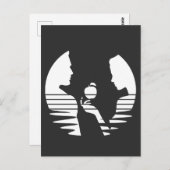 Eve Hand an Adam, Weiße Version 2/3 Postkarte (Vorne/Hinten)