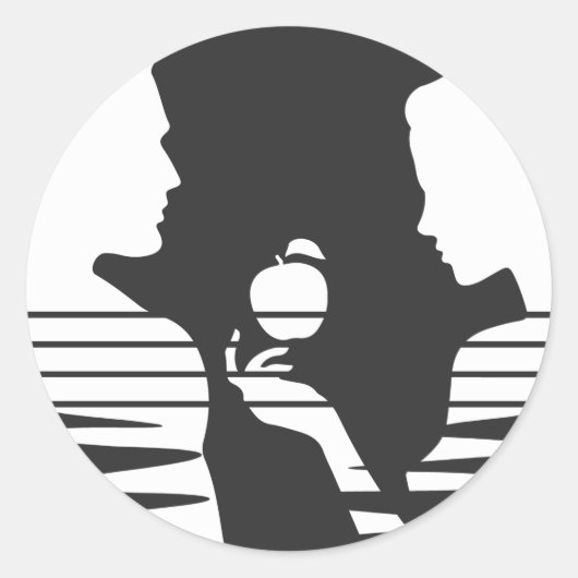 Eve Hand an Adam, Weiße Version 2/3 Runder Aufkleber (Vorderseite)