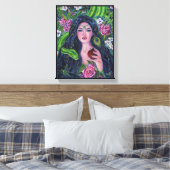 Eve im Garten Eden Python Apfel von Renee Leinwanddruck (Insitu (Schlafzimmer))