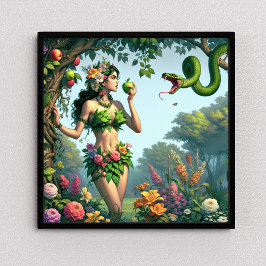 Eve in the Garden Christliche Bibelkunst Poster