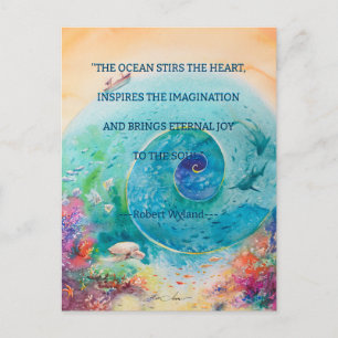 EVE Painted Coral Reef Holiday Postcard Feiertagspostkarte
