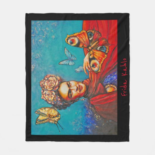 Eve Painted Frida Fleecedecke (Vorderseite)