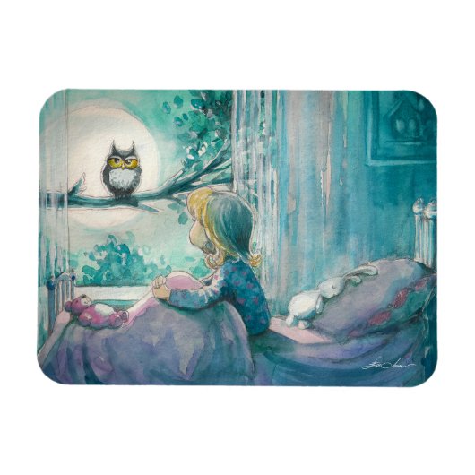 EVE Painted Good Night Owl Magnet (Horizontal)