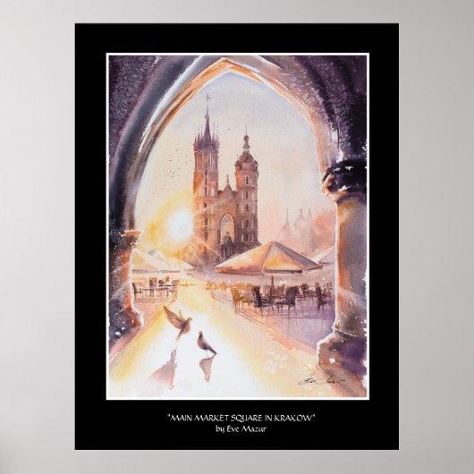 EVE Painted Krakau Old Town Poster (Vorne)