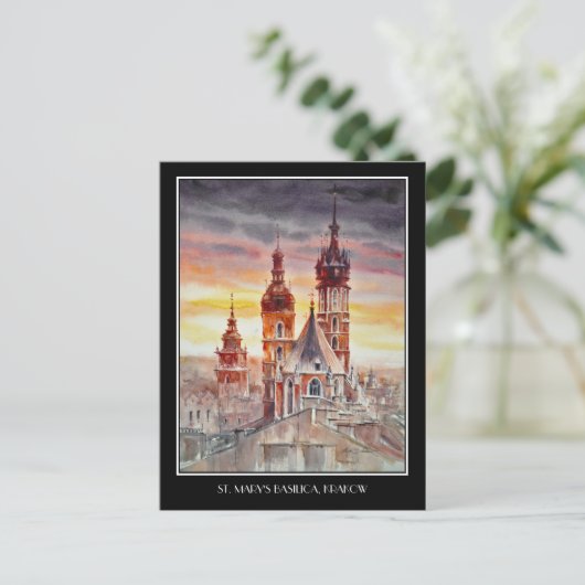 EVE Painted Krakau, Polen Altstadt Card Postkarte (Stehend Vorderseite)