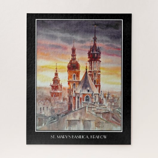 EVE Painted Krakau, Polen Altstadt Card Puzzle (Vertikal)