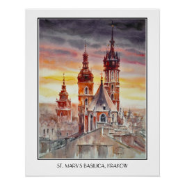 EVE Painted Krakau, Polen Old Town Poster