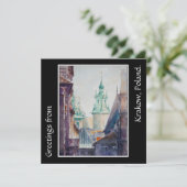 EVE Painted Krakau, Polnische Altstadt Karte (Stehend Vorderseite)