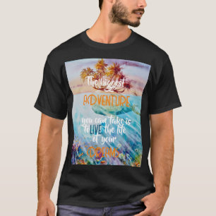 Eve Painted Tropical Island Whale Foto Print T-Shirt