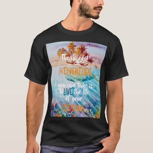 Eve Painted Tropical Island Whale Foto Print T-Shirt (Vorderseite)