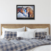EVE Painted Two Horses Portrait Akrylus Print Leinwanddruck (Insitu (Schlafzimmer))