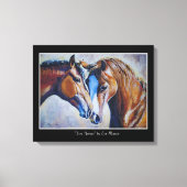 EVE Painted Two Horses Portrait Akrylus Print Leinwanddruck (Vorderseite)