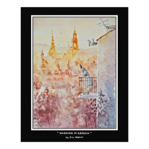 EVE Painting Morning in Krakau, Polen Fotodruck