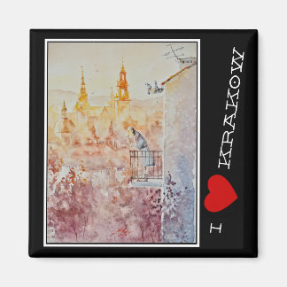 EVE Painting Morning in Krakau, Polen Magnet