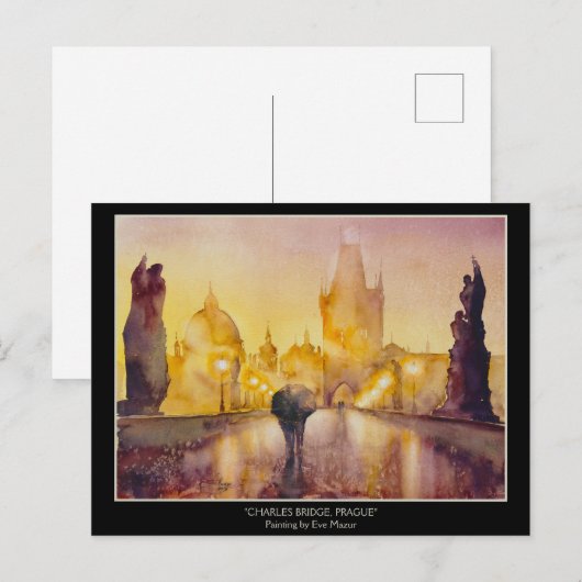 EVE Prag bemalt Postkarte (Vorne/Hinten)