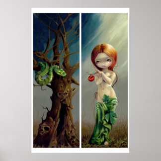 Eve und der Baum des Wissens ART PRINT gotisch Poster
