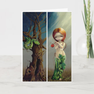 "Eve und der Baum des Wissens" Gruß-Karte Karte