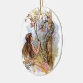 Eve und die Schlange Keramik Ornament (Links)