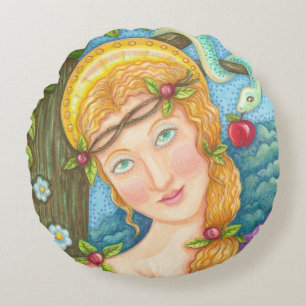 EVE und gepflegter Garten Eden ROUND PILLOW Rundes Kissen
