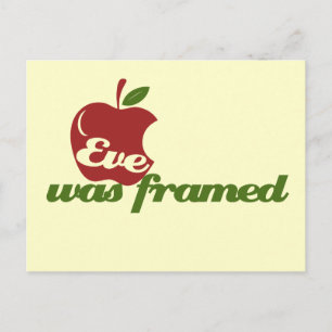 Eve war Gerahmt Postkarte