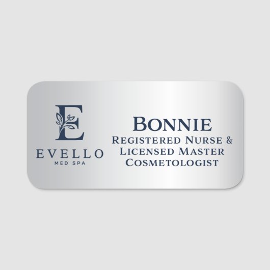 Evello Name Tag - Bonnie Namensschild (Vorderseite)