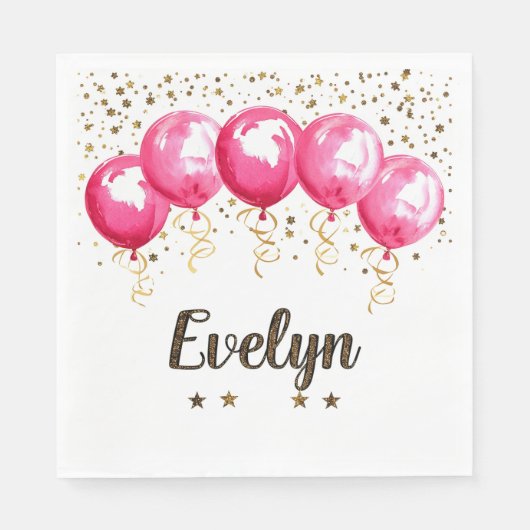 Evelyn Birthday Serviette (Vorderseite)