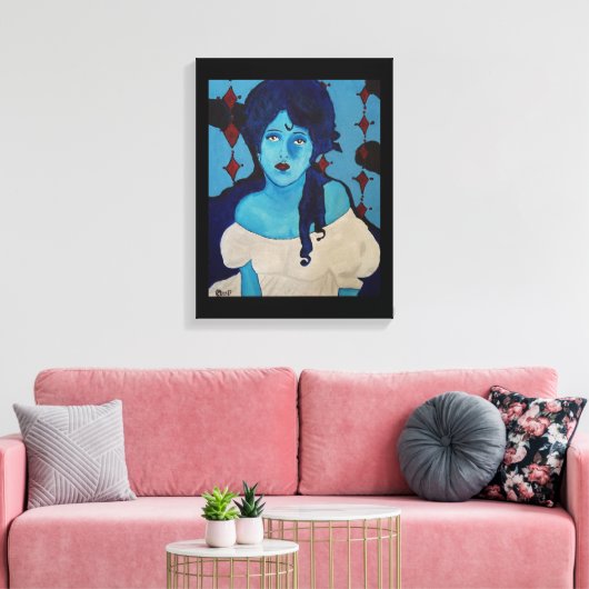 Evelyn Blue Leinwanddruck (Insitu (Wohnzimmer))